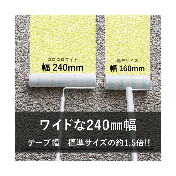 （まとめ） ニトムズコロコロワイド スペアテープ 幅240mm×60周巻 C2240 1パック（2巻） 【×2セット】