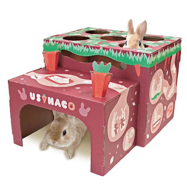 （まとめ） ウサハコ にんじん畑 【×2セット】 小動物用品【代引不可】