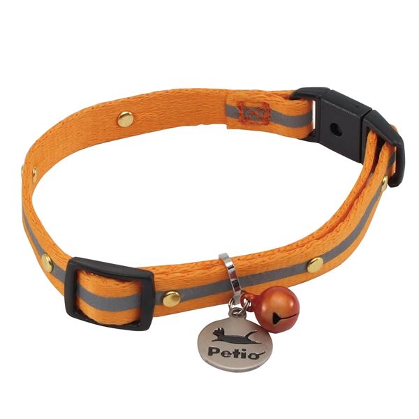 （まとめ）CAT COLLAR ラインカラー オレンジ【×3セット】 (猫用品/首輪)【代引不可】