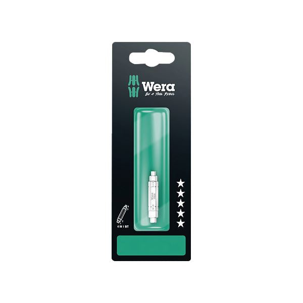 WERA ヴェラ 六角穴付きネジ用 4 in 1 ドライバービット 差込6.35mm 刃先サイズ3・4・5・6mm 全長37mm 073201 工具 ツール