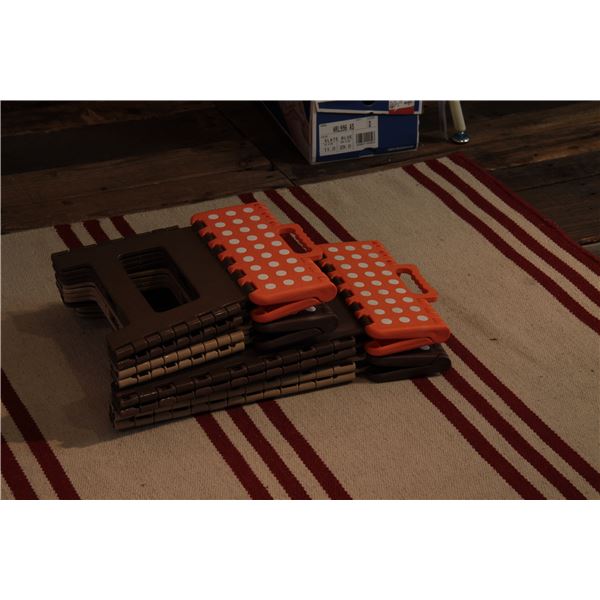 踏み台 ステップ台 幅39×奥行32×高さ39cm Ｌ オレンジ 折りたたみ式 ポリプロピレン クラフタースツール DIY 作業 備品 店舗