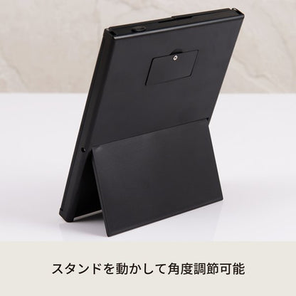 ビューティーミラー(ブラック/黒) LED/ライト付/三面鏡/スリム/卓上ミラー/メイク/化粧/電池式/折りたたみ/光る/手鏡/コンパクト/完成品/NK-2720