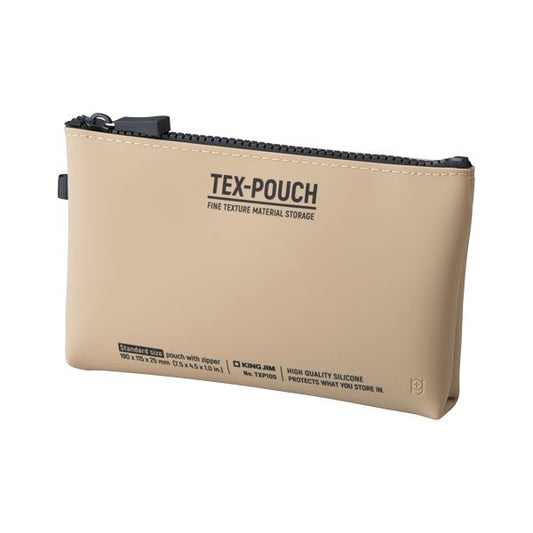 キングジム TEX-POUCH ベージュ TXP100-BE