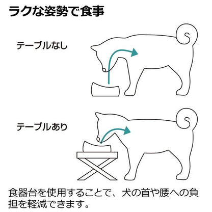 たためる ペットテーブル シングル ベージュ 犬用食器 犬用品 ペット用品【代引不可】