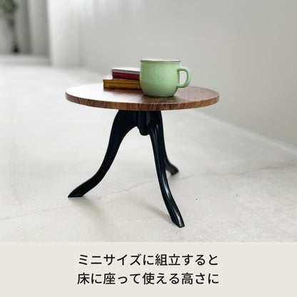 コーディサイドテーブル(ウッド/木目) 北欧風 軽量 スリム モダン 机 飾り台 大理石 コンクリート CTN-3031