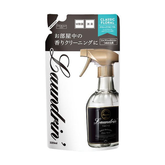 （まとめ） ネイチャーラボランドリン ファブリックミスト クラシックフローラル 詰替 320ml 1個 【×3セット】