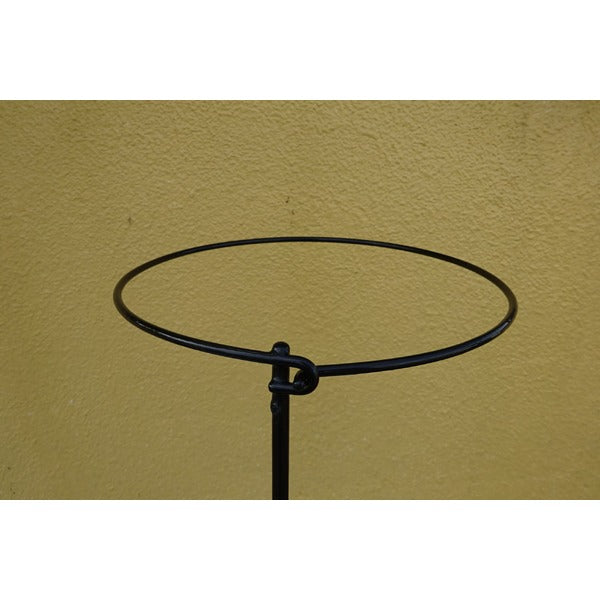 【4本組】 プランター支柱 リング径φ15cm×高さ60cm スチールワイヤー(黒) 日本製 171 花支柱ベル 〔園芸 ガーデニング用品〕