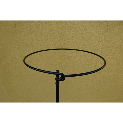 【4本組】 プランター支柱 リング径φ15cm×高さ60cm スチールワイヤー(黒) 日本製 171 花支柱ベル 〔園芸 ガーデニング用品〕