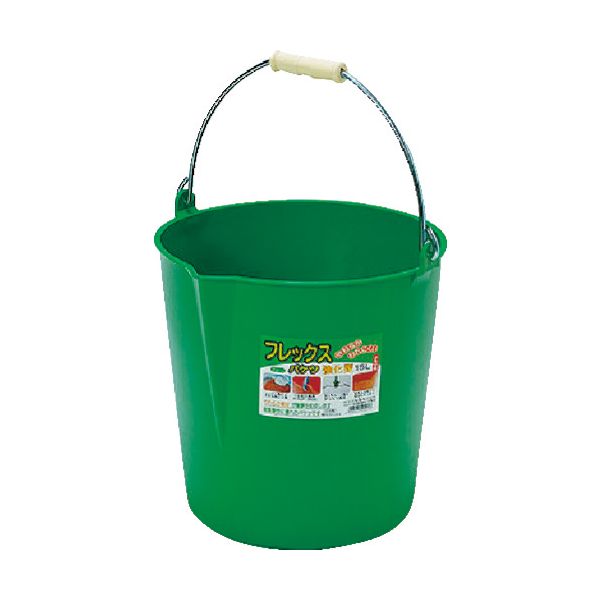田中工業 フレックスバケツ 15L グリーン FB-15G 1個