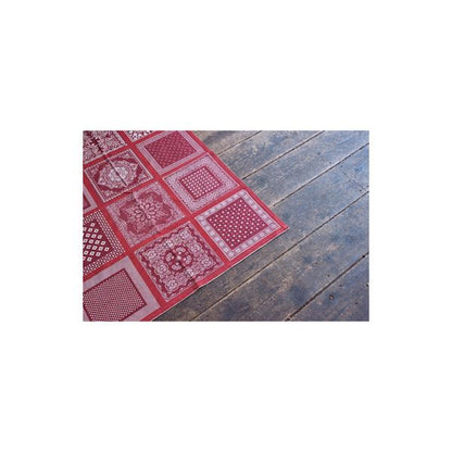 ラグマット 絨毯 90×130cm レッド TTR-151RD 長方形 インド製 コットン 綿 リビング ダイニング ベッドルーム 寝室 居間