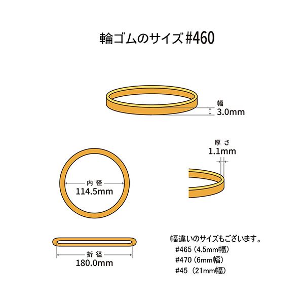 （まとめ） 共和 オーバンド#460 内径114.5mm 50g入 透明袋 GPA-N-001 1袋 【×3セット】