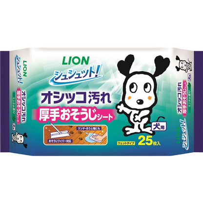 （まとめ）シュシュット！ 厚手おそうじシート 犬用 25枚【×5セット】 (犬用品)【代引不可】