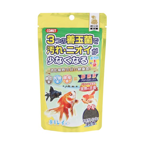 （まとめ）金魚の主食 納豆菌 小粒 90g 金魚用フード 【×10セット】【代引不可】